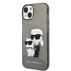 Karl Lagerfeld KLHCP14MHNKCTGK hard silikonové pouzdro iPhone 14 PLUS 6.7" black Gliter Karl&Choupette