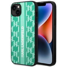 Karl Lagerfeld KLHCP14MPGKLSKN hard silikonové pouzdro iPhone 14 PLUS 6.7" green Monogram Stripe