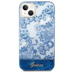 Guess GUHCP14MHGPLHB hard silikonové pouzdro iPhone 14 PLUS 6.7" blue Porcelain Collection