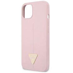 Guess GUHCP13MSLTGU hard silikonové pouzdro iPhone 13 6.1" purple Silicone Triangle