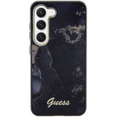 Guess GUHCS23SHTMRSK hard silikonové pouzdro Samsung Galaxy S23 5G black Golden Marble Collection