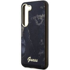 Guess GUHCS23SHTMRSK hard silikonové pouzdro Samsung Galaxy S23 5G black Golden Marble Collection