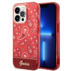 Guess GUHCP14XHGBNHR hard silikonové pouzdro iPhone 14 PRO MAX 6.7" red Bandana Paisley