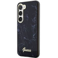 Guess GUHCS23SPCUMAK hard silikonové pouzdro Samsung Galaxy S23 5G black Marble