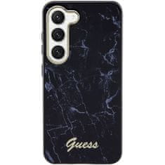 Guess GUHCS23SPCUMAK hard silikonové pouzdro Samsung Galaxy S23 5G black Marble