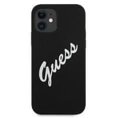 Guess GUHCP12SLSVSBW hard silikonové pouzdro iPhone 12 Mini 5.4" black-white Silicone Vintage