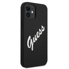 Guess GUHCP12SLSVSBW hard silikonové pouzdro iPhone 12 Mini 5.4" black-white Silicone Vintage