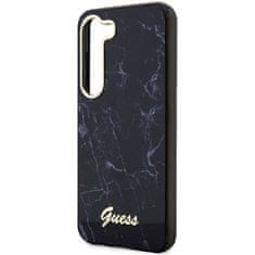 Guess GUHCS23SPCUMAK hard silikonové pouzdro Samsung Galaxy S23 5G black Marble