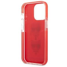 Karl Lagerfeld KLHCP13LTPE2TR hard silikonové pouzdro iPhone 13 / 13 Pro 6.1" red Karl & Choupette Head