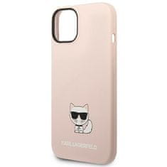 Karl Lagerfeld KLHCP14MSLCTPI hard silikonové pouzdro iPhone 14 PLUS 6.7" light pink Silicone Choupette Body