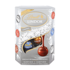 LINDT Mix pralinek LINDOR Stříbrný 200g