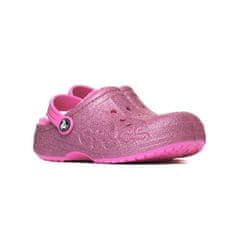 Crocs Dřeváky růžové 34 EU Baya Lined Glitter Clog K