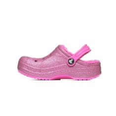 Crocs Dřeváky růžové 34 EU Baya Lined Glitter Clog K