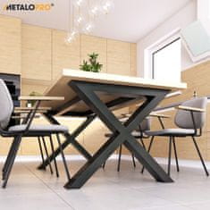 MetaloPro Belaga Extreme – Stolové nohy X z oceli, práškový lak, robustní industriální design - 140x80x72cm