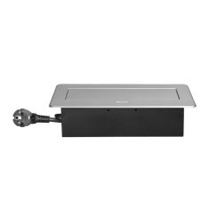 Orno Výklopný blok zapuštěný ORNO OR-GM-9035/G, 2x 230V, 2x USB (A+C type; 3.6A), barva stříbrná