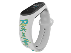 MobilPouzdra.cz Náhradní náramek Mi band 3/4/5/6/7 Rick and Morty - Logo 2 - Černá -