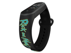 MobilPouzdra.cz Náhradní náramek Mi band 3/4/5/6/7 Rick and Morty - Logo 2 - Černá -