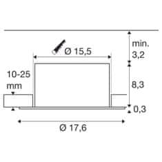 SLV BIG WHITE (SLV) DOWNLIGHT C DALI 150 20W 930 IP54 1008625