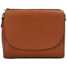 Delami Vera Pelle Dámská trendy kožená crossbody kabelka Jessica, hnědá