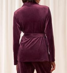 Triumph Dámský župan Sensual Velour Robe Top - Triumph burgundy (00EG) 0040