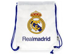 FotbalFans Sportovní vak Real Madrid FC, bílý, 42x33 cm