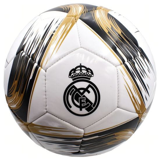 FotbalFans Fotbalový míč Real Madrid FC, bílý, vel. 5