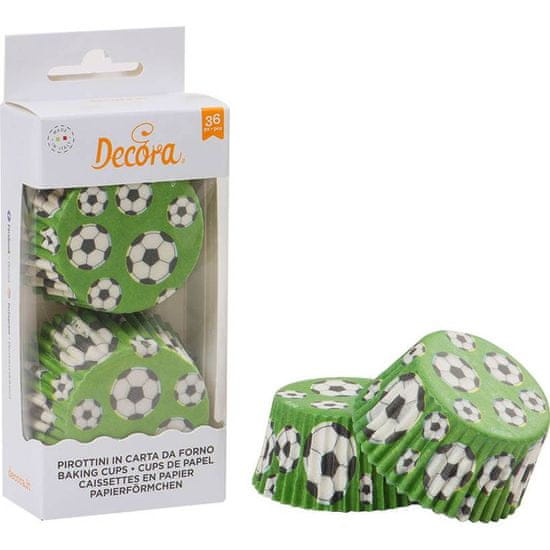 Decora Košíčky na muffiny 36ks fotbal 50 x 32mm -