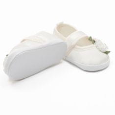 NEW BABY Kojenecké saténové capáčky Ivory Flowers 0-3 m 11,5 3- 6 m Dle obrázku