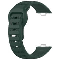 BStrap Silicone řemínek na Huawei Watch Fit 3, dark green