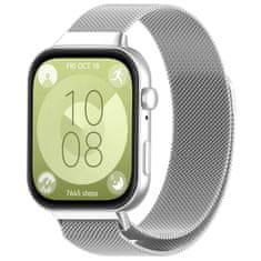 BStrap Milanese řemínek na Huawei Watch Fit 3, silver