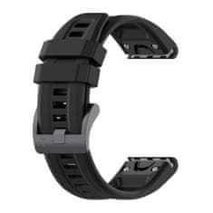 BStrap Silicone Carson řemínek na Garmin Fenix 5s / 5s Plus / 6s / 6s Pro / 7s / 8 43mm, black