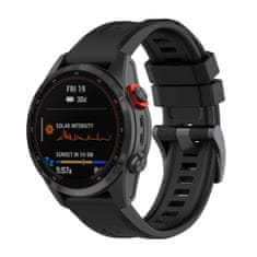 BStrap Silicone Carson řemínek na Garmin Fenix 5s / 5s Plus / 6s / 6s Pro / 7s / 8 43mm, black