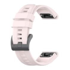 BStrap Silicone Carson řemínek na Garmin Fenix 5 / 6 / 6 Pro / 7 / 8 / E 47mm, light pink