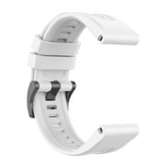 BStrap Silicone Carson řemínek na Garmin Fenix 5 / 6 / 6 Pro / 7 / 8 / E 47mm, white