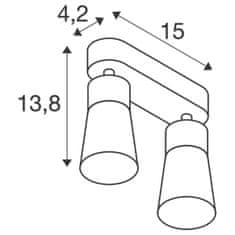 SLV BIG WHITE (SLV) PURI 2.0 Cone nástěnné a stropní svítidlo pro povrchovou montáž, dlouhé, 2 x max. 6W GU10, bílé 1008367