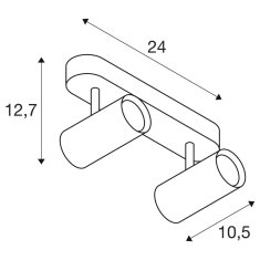 SLV BIG WHITE (SLV) NOBLO nástěnný a stropní svítidlo, double, kulaté, 3000K, 12W, PHASE, 32°, bílé 1008710