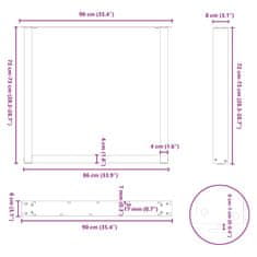 Vidaxl Nohy konferenčního stolku ve tvaru U 3 ks 90x(72-73) cm ocel