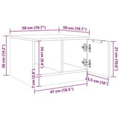 Vidaxl Konferenční stolek dub artisan 50x50x36 cm kompozitní dřevo