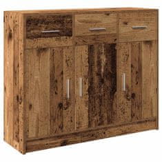 Vidaxl Příborník old wood 91x28x75 cm kompozitní dřevo