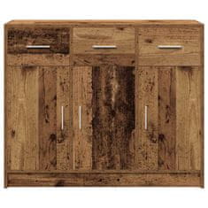 Vidaxl Příborník old wood 91x28x75 cm kompozitní dřevo