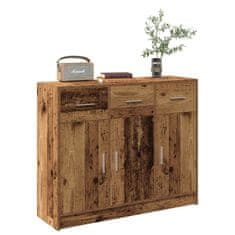 shumee vidaXL Příborník old wood 91x28x75 cm kompozitní dřevo