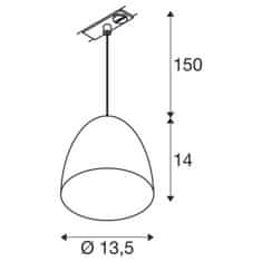 SLV BIG WHITE (SLV) PARA CONE 14 závěsné svítidlo 1fázový systém, GU10, měď 1008060