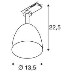 SLV BIG WHITE (SLV) PARA CONE 14 svítidlo 3fázový systém, GU10, černá/zlatá 1008055