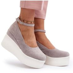 Dámské espadrilky s podpatky Grey velikost 41