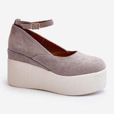 Dámské espadrilky s podpatky Grey velikost 41