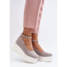 Dámské espadrilky s podpatky Grey velikost 41