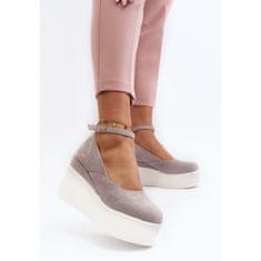 Dámské espadrilky s podpatky Grey velikost 41