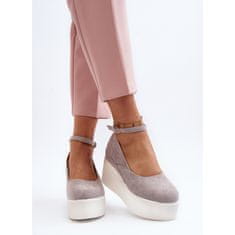 Dámské espadrilky s podpatky Grey velikost 41