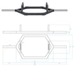 HMS Premium HEX OLYMPÍJSKÁ OSA 170 CM HMS GHX02