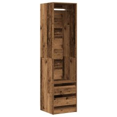 Vidaxl Šatní skříň old wood 50 x 50 x 200 cm kompozitní dřevo